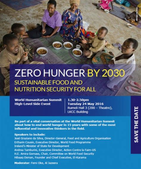 End Hunger in the World by 2030 .